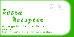 petra meiszter business card